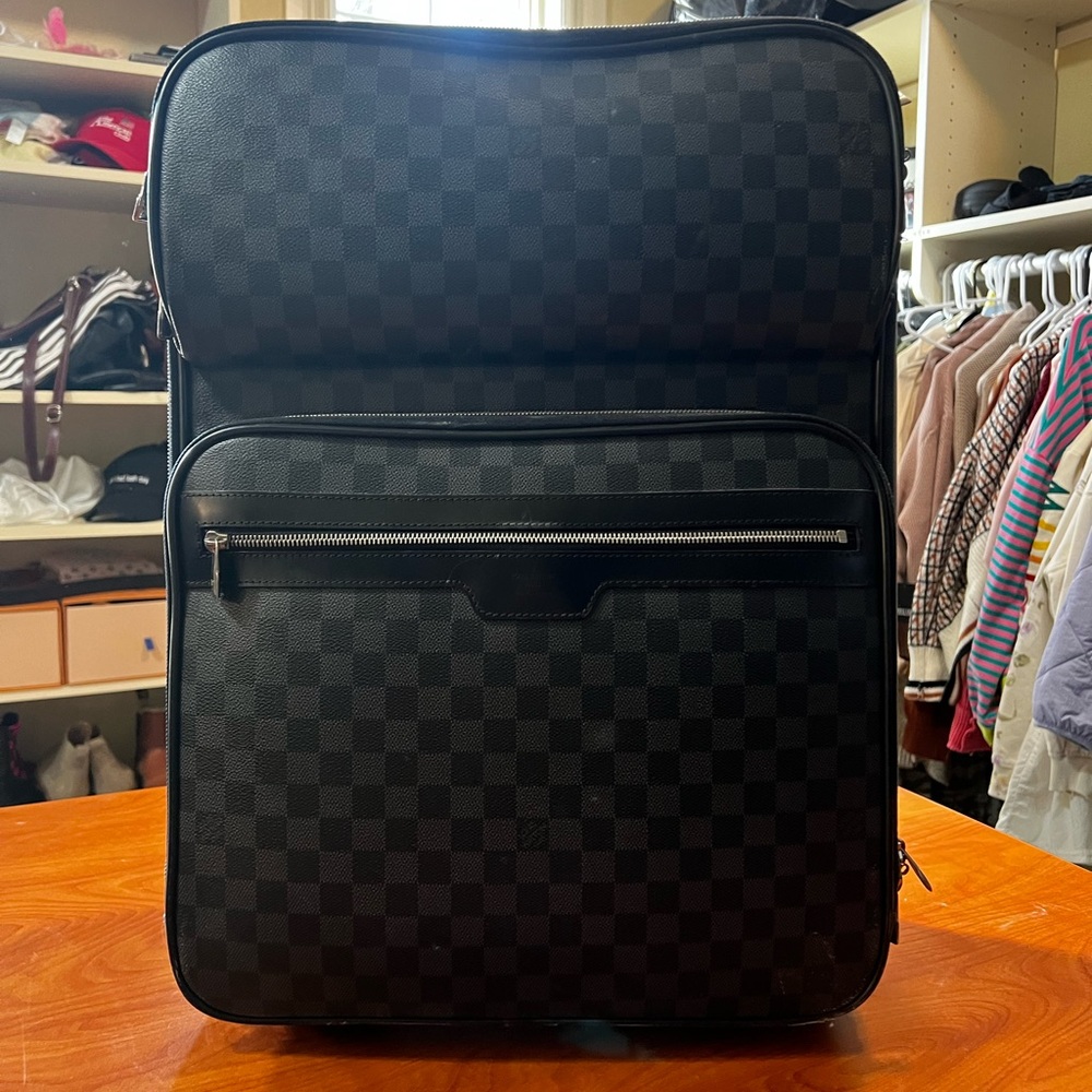 Louis Vuitton Louis Vuitton Pegase 55 Damier Graphite Luggage Canvas Travel Bag